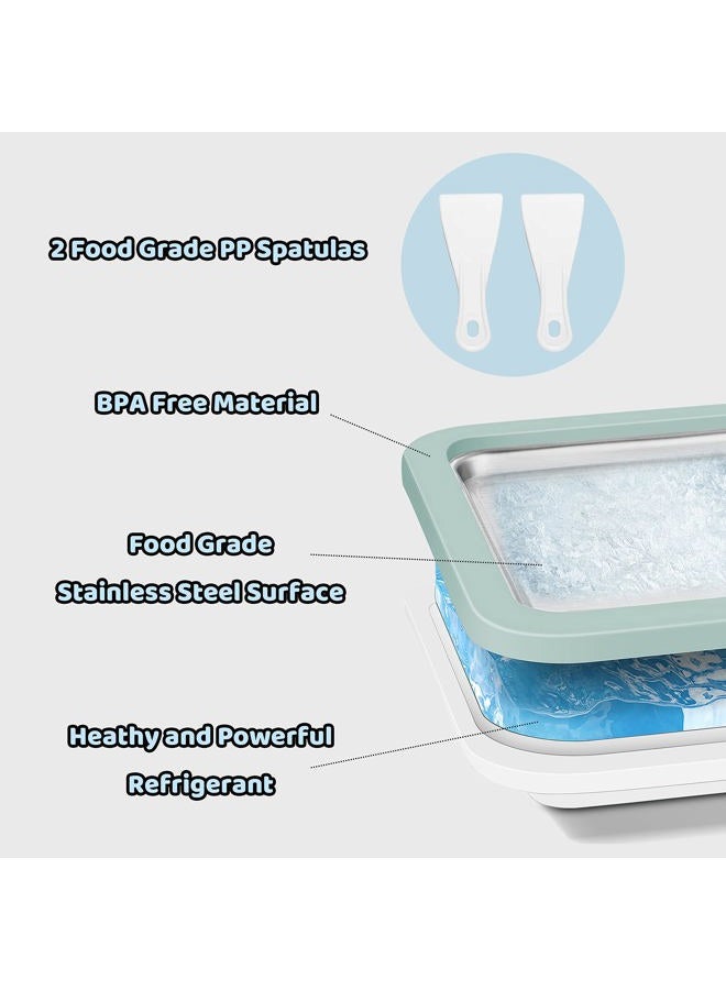 JoyMech Ice Cream Roll Maker Rolled Ice Cream Machine, Sweet Spot Pan, Instant Cold Plate, Ideal for Making Rolled Ice Cream Soft Serve Slushies Frozen Yogurt Sorbet and Gelatod (Aquamarine) - Image 4